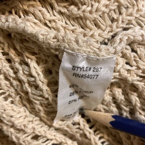 CAbi Teachers Pet Open Front Linen Blend Cardigan Sweater XS - Picture 6 of 8